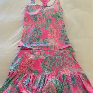 Lilly Pulitzer Luxletic Top and Skort set